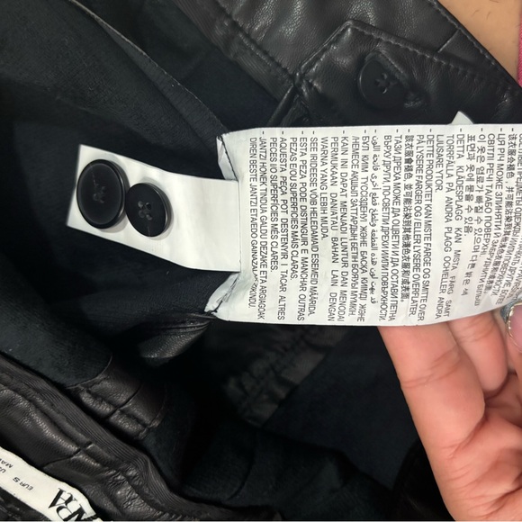 NWT ZARA Women’s Black High-Waisted Leather Pants - Picture 10 of 14